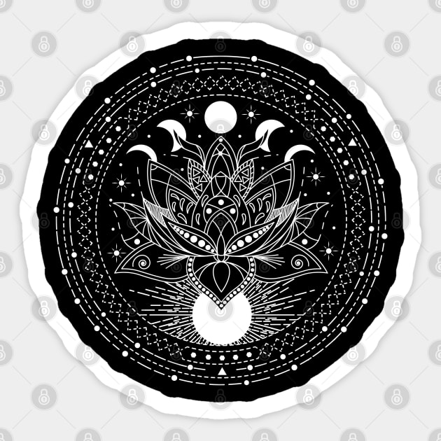 Lotus Flower Mandala Sticker by CelestialStudio